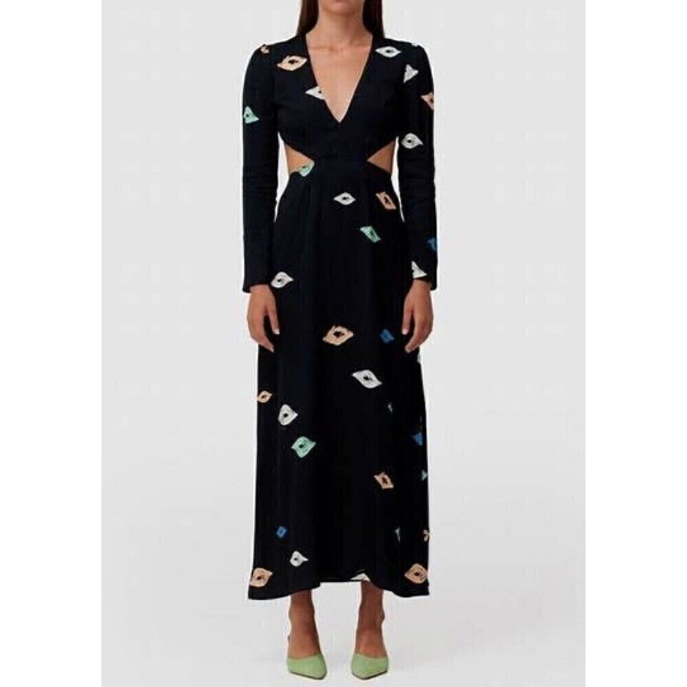 The Wolf Gang Isle Dress Long‎ Sleeve Cutout Maxi Size XS